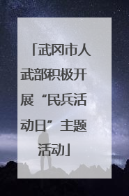 武冈市人武部积极开展“民兵活动日”主题活动