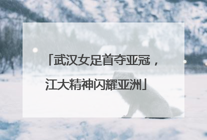 武汉女足首夺亚冠，江大精神闪耀亚洲