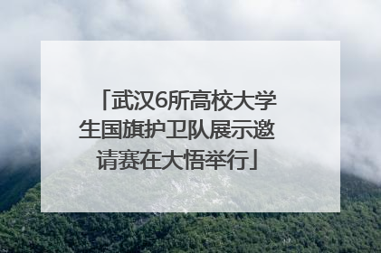 武汉6所高校大学生国旗护卫队展示邀请赛在大悟举行