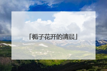 栀子花开的清晨