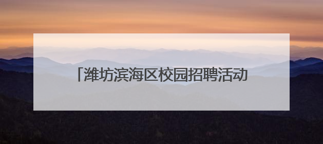 潍坊滨海区校园招聘活动吸引6100名学生参与