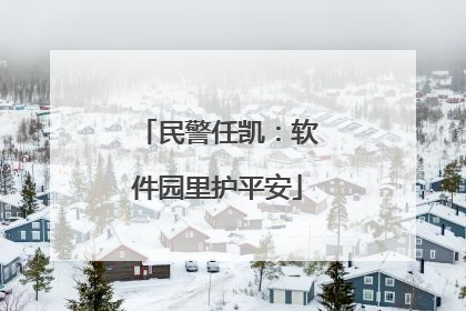 民警任凯：软件园里护平安