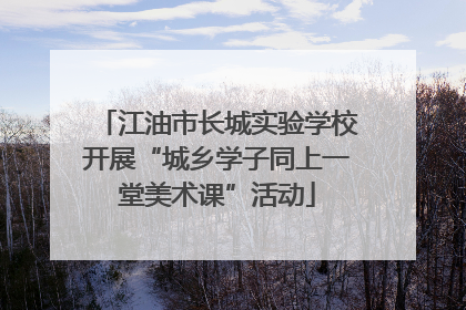 江油市长城实验学校开展“城乡学子同上一堂美术课”活动
