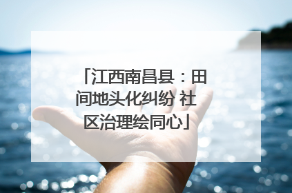 江西南昌县：田间地头化纠纷 社区治理绘同心