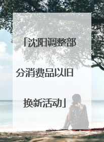 沈阳调整部分消费品以旧换新活动