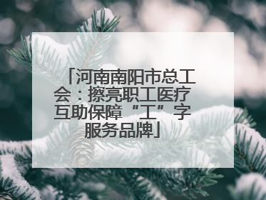 河南南阳市总工会：擦亮职工医疗互助保障“工”字服务品牌