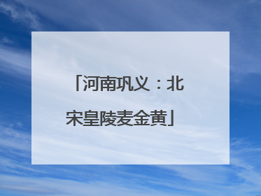 河南巩义：北宋皇陵麦金黄