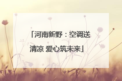 河南新野：空调送清凉 爱心筑未来