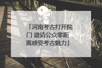 河南考古打开院门 邀请公众零距离感受考古魅力