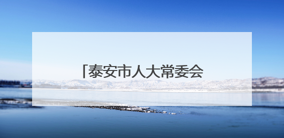 泰安市人大常委会凝聚代表力量赋能全过程人民民主