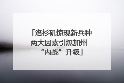 洛杉矶惊现新兵种 两大因素引爆加州“内战”升级