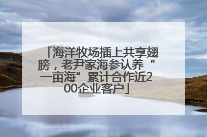 海洋牧场插上共享翅膀，老尹家海参认养“一亩海”累计合作近200企业客户