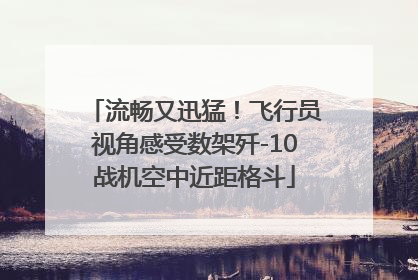 流畅又迅猛！飞行员视角感受数架歼-10战机空中近距格斗