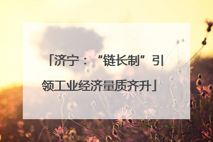济宁：“链长制”引领工业经济量质齐升
