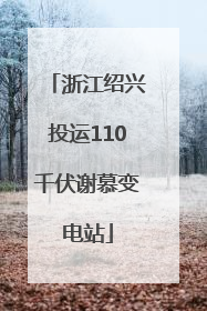 浙江绍兴投运110千伏谢慕变电站