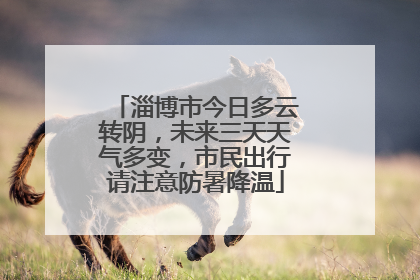 淄博市今日多云转阴，未来三天天气多变，市民出行请注意防暑降温