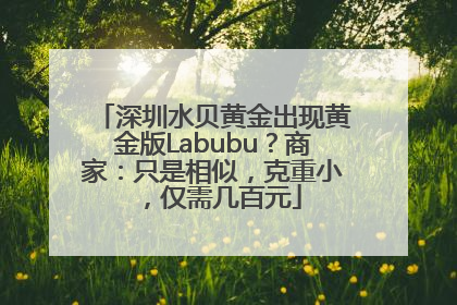 深圳水贝黄金出现黄金版Labubu？商家：只是相似，克重小，仅需几百元