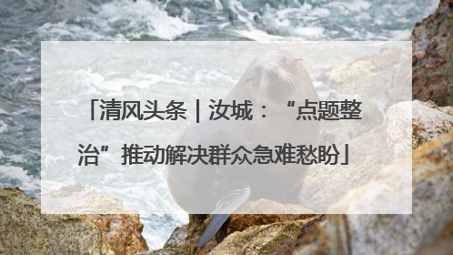清风头条｜汝城：“点题整治”推动解决群众急难愁盼
