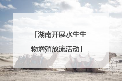 湖南开展水生生物增殖放流活动