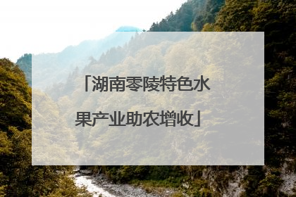 湖南零陵特色水果产业助农增收