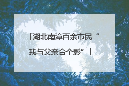 湖北南漳百余市民“我与父亲合个影”