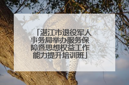 湛江市退役军人事务局举办服务保障暨思想权益工作能力提升培训班