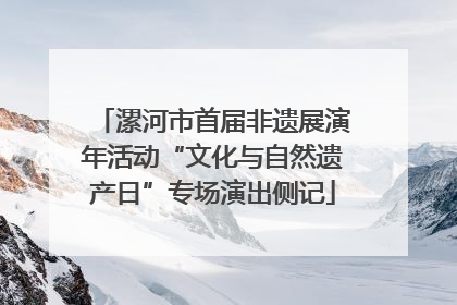 漯河市首届非遗展演年活动“文化与自然遗产日”专场演出侧记