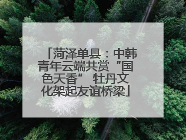 菏泽单县：中韩青年云端共赏“国色天香” 牡丹文化架起友谊桥梁