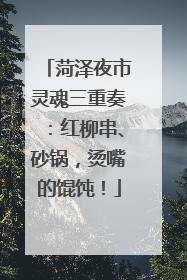 菏泽夜市灵魂三重奏：红柳串、砂锅，烫嘴的馄饨！