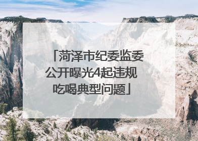 菏泽市纪委监委公开曝光4起违规吃喝典型问题