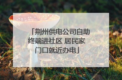 荆州供电公司自助终端进社区 居民家门口就近办电