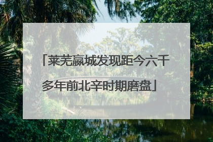 莱芜嬴城发现距今六千多年前北辛时期磨盘