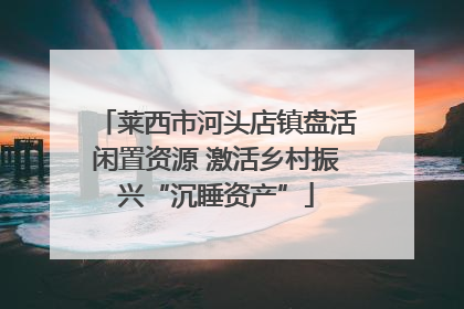 莱西市河头店镇盘活闲置资源 激活乡村振兴“沉睡资产”