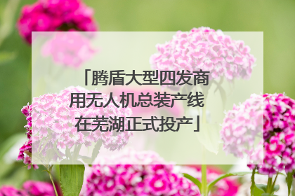 腾盾大型四发商用无人机总装产线在芜湖正式投产