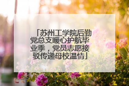 苏州工学院后勤党总支暖心护航毕业季，党员志愿接驳传递母校温情
