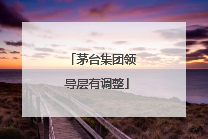 茅台集团领导层有调整