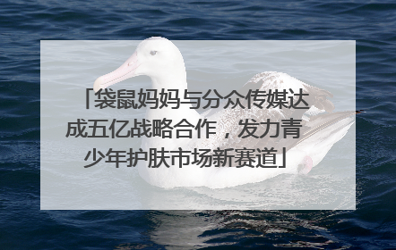 袋鼠妈妈与分众传媒达成五亿战略合作，发力青少年护肤市场新赛道