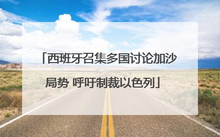 西班牙召集多国讨论加沙局势 呼吁制裁以色列