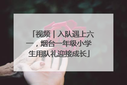 视频｜入队遇上六一，烟台一年级小学生用队礼迎接成长