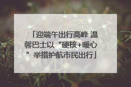 迎端午出行高峰 温馨巴士以“硬核+暖心”举措护航市民出行
