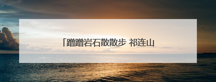 蹭蹭岩石散散步 祁连山拍到雪豹和豺撒欢画面