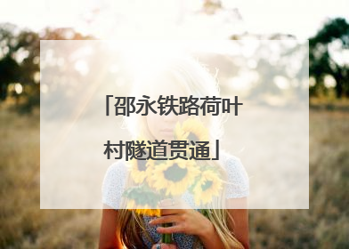 邵永铁路荷叶村隧道贯通