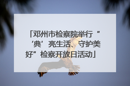 邓州市检察院举行“‘典’亮生活、守护美好”检察开放日活动