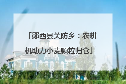 郧西县关防乡：农耕机助力小麦颗粒归仓
