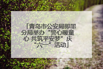 青岛市公安局即墨分局举办“警心暖童心 共筑平安梦”庆“六一”活动