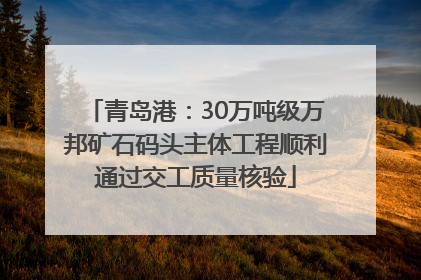 青岛港：30万吨级万邦矿石码头主体工程顺利通过交工质量核验