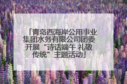 青岛西海岸公用事业集团水务有限公司团委开展“诗话端午 礼敬传统”主题活动