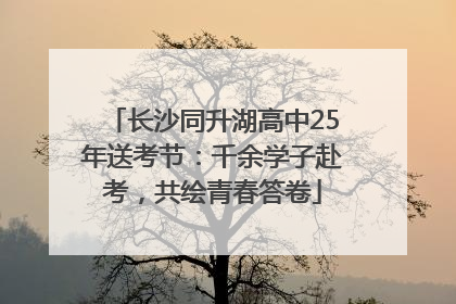 长沙同升湖高中25年送考节：千余学子赴考，共绘青春答卷