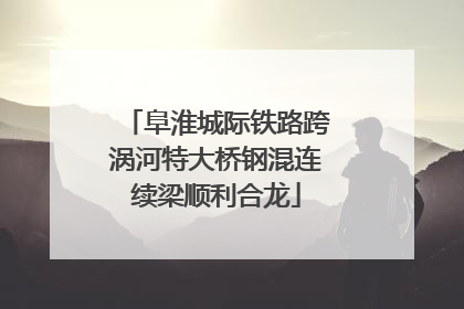 阜淮城际铁路跨涡河特大桥钢混连续梁顺利合龙