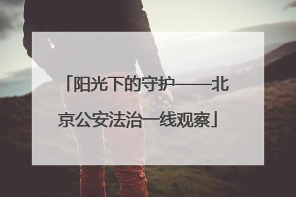 阳光下的守护——北京公安法治一线观察